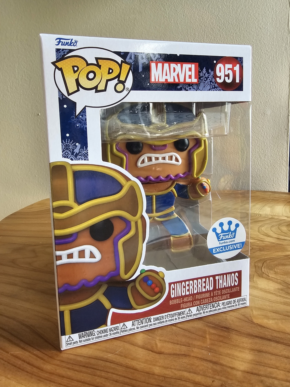 Funko Pop! Marvel 951 Gingerbread Thanos Vinyl Figure - Purple & Gold - Picture 2 of 6